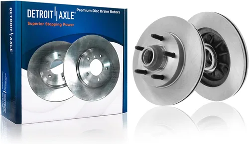 Miniatura 40 de Detroit Axle - Rotores de disco delantero + pinza de freno lateral del pasajero de repuesto para Mitsubishi Raider Dodge Dakota 2005-2008 - Juego