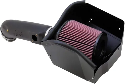 K&N Sistema de admisión de aire frío: Filtro de aire de alto flujo, aumento del rendimiento y remolque: Compatible con Ford 2011-2015: F250, F350,