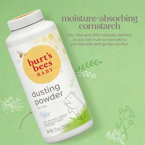 Miniatura 3 de Burt's Bees - Polvo para bebé 100 % natural sin talco, 7.5 onzas
