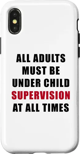 Miniatura 5 de All Adults Must Be Under Child Supervision – Funny Kids Case for iPhone XR
