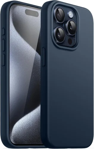 Miniatura 20 de JETech - Carcasa de silicona para iPhone 15 de 6.1 pulgadas, funda protectora de cuerpo completo de tacto suave y sedoso, cubierta a prueba