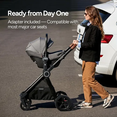 Miniatura 8 de Mompush Ultimate2 Cochecito de bebé, Cochecito convertible premium de tamaño completo para niños, Asiento reversible con ajuste de reclinación