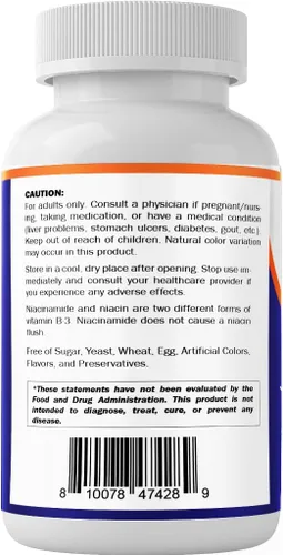 Miniatura 9 de Vitamatic Niacinamida 500 mg 240 Tabletas - Vitamina B3 sin rubor - Apoya la producción de energía