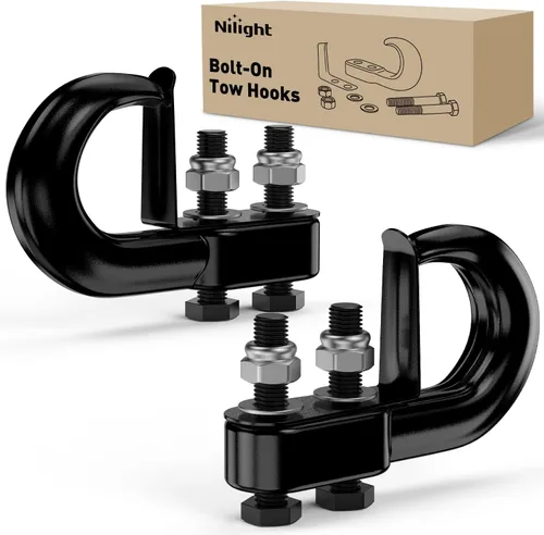 Miniatura 24 de Nilight Receptor de enganche de grillete de 2 pulgadas, 45000 libras, resistencia a la rotura, grillete de anillo en D de 3/4 pulgadas con pasador