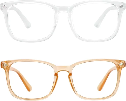 Miniatura 14 de LifeArt 2 pares de anteojos de bloqueo de luz azul con bisagra de resorte, anteojos para computadora, anteojos de juegos, gafas de TV para mujeres