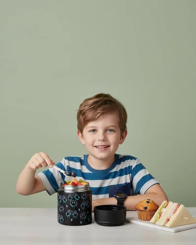 Miniatura 4 de Termo de sopa de 10 onzas para comida caliente para niños, tarro de comida aislado con cuchara boca ancha, recipiente de almuerzo de acero