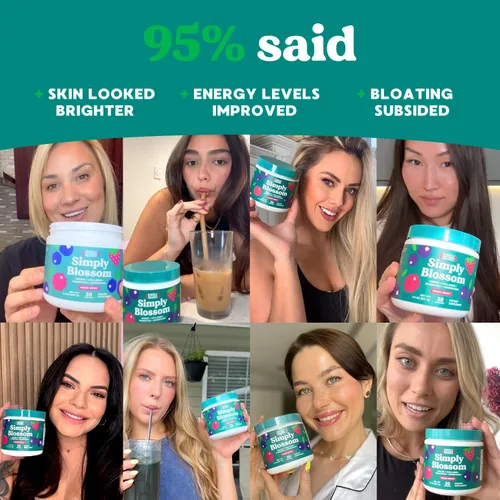 Miniatura 5 de Simply Blossom Nutrition - Verduras diarias y superalimentos en polvo + colágeno + probióticos para la salud digestiva de las mujeres y alivio