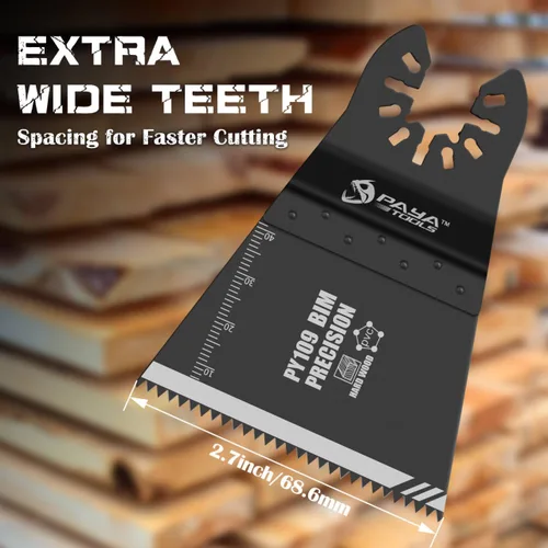 Miniatura 4 de Cuchillas oscilantes universales bimetálicas con soporte de acero inoxidable, cuchillas multiherramienta de 1-1/2 pulgadas para madera y clavos
