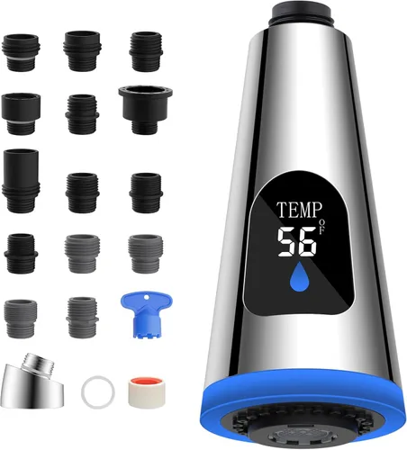Miniatura 10 de Hygie Rinse Cabezal de llave de cocina universal de reemplazo con rociador de 3 funciones compatible con grifos Kohler/Moen/Delta, kit de adaptador