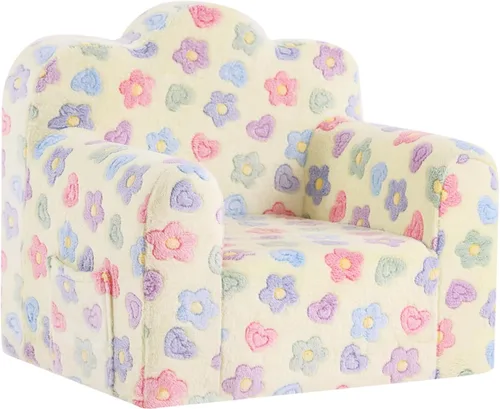 Tiita Kids Sofa, Childrens Couch with Carry Handle, Portable Toddler Foam Sofa Couch, Glow in The Dark Nursery Kids Couch, Lightweight Kids Chair