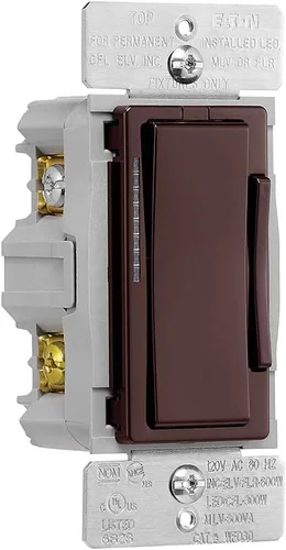 Miniatura 4 de Eaton - Regulador de intensidad inteligente mediante WiFi WFD30-C7-SP-L funciona con Alexa, kit de cambio de color (marrón/negro/gris), dispositivo