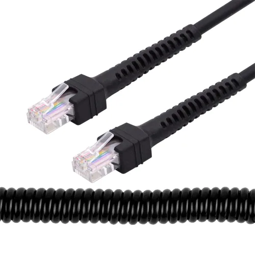 Miniatura 9 de cablecc Estiramiento en espiral RJ45 Cat6 8P8C UTP macho a macho Cable LAN Ethernet Red Patch Cord 39.4 in