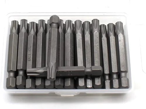 Miniatura 33 de TMAX Juego de puntas de destornillador de cabeza de estrella T6 Torx de 25 piezas, acero S2 de 6 puntos T-6 puntas de inserción de destornillador