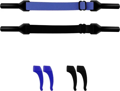 Correas y clips ajustables multifuncionales para gafas, adecuados para hombres, niños, mujeres, correas deportivas para lentes (2, multicolor, 6.7