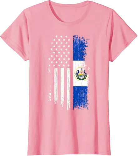 Miniatura 16 de Camiseta de la bandera de Estados Unidos salvadoreño - Camiseta de El Salvador USA
