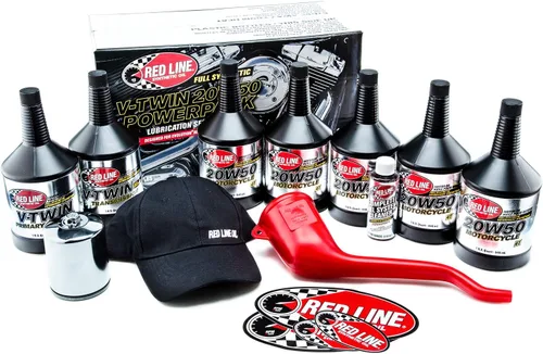 Miniatura 3 de Paquete de aceite Red Line 90226 Big Twin 20w50 Power Pack con filtro de aceite de alto rendimiento K&N (Kit extra grande, filtro negro)