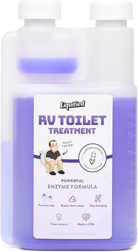 Liquified RV Toilet Treatment - Digestor para tanque de retención de aguas negras, eliminador de olores, aroma lavanda, Matts RV Reviews, 16 onzas