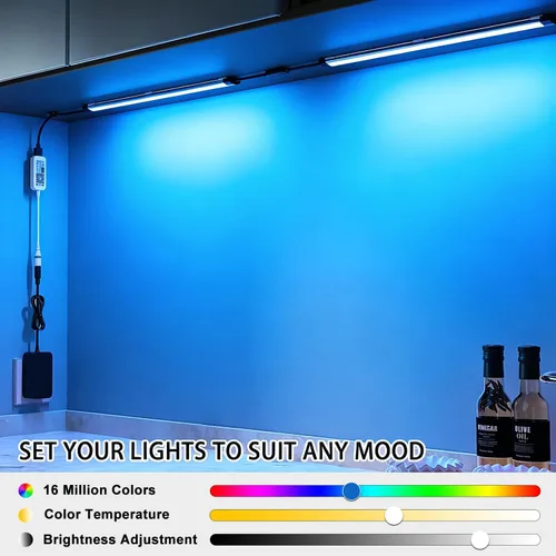 Miniatura 3 de Iluminación LED para debajo del gabinete, luces regulables debajo del mostrador, WiFi Smart Controlled, RGB, 12 pulgadas, lámparas enlazables