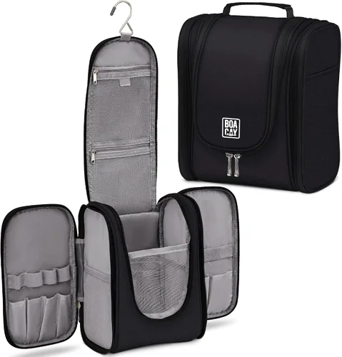 Miniatura 10 de Bolsa premium de artículos de aseo personal para viaje, para hombres y mujeres, bolsa de higiene, kit organizador de baño, con soporte de banda