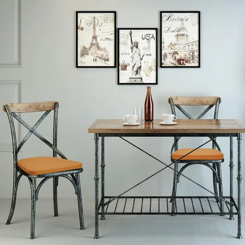 Miniatura 2 de BUYUE Cojín para silla de metal de 14 pulgadas con magnético, 1 pieza, cuero PU de lujo, impermeable, antideslizante, almohadilla de asiento