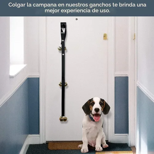 Miniatura 5 de Luckyiren Campanas de Perro Actualizadas para Puerta/Entrenamiento de Orinal/Salir al Aire Libre - Campanas para Cachorros Perros Gatito para Negro