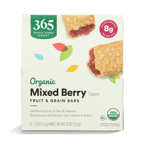 Miniatura 11 de 365 by Whole Foods Market, Barra orgánica de cereales de manzana 6 unidades, 7.8 onzas