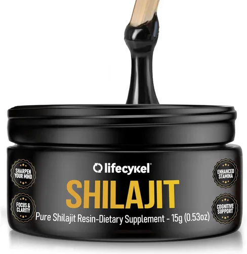 Miniatura 2 de Lifecykel - Resina Shilajit pura – 0.55 onzas Suplemento Shilajit de cosecha silvestre, rico en minerales para mayor fuerza, probado por terceros