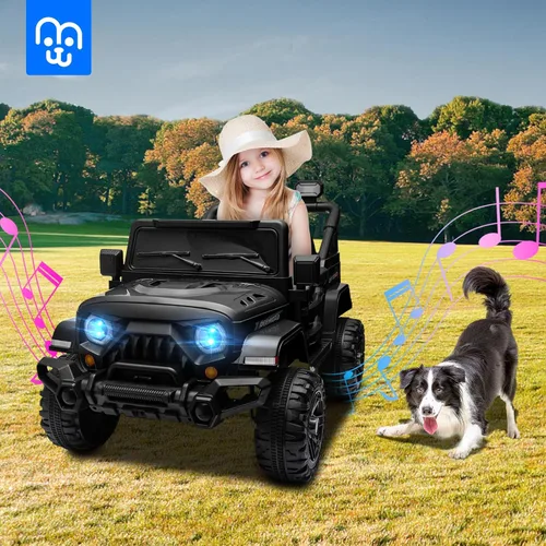 Miniatura 5 de MINIATURE MOTORS Camioneta eléctrica de 12 V para niños con control remoto, motores gemelos de 35 W, velocidad máxima de 3.5 MPH, reproductor