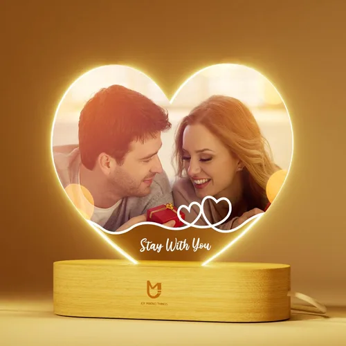 Bemaystar Regalos personalizados con luz nocturna, lámpara de amor, regalos personalizados para mujeres, hombres, parejas, aniversario de San