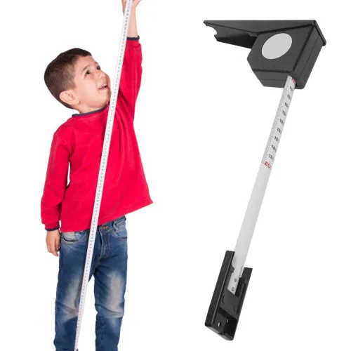 Miniatura 3 de Medición de altura, medidor de estatura de 6.6 ft de altura, regla de cinta métrica retráctil, herramienta de medición de metal con placa de pared