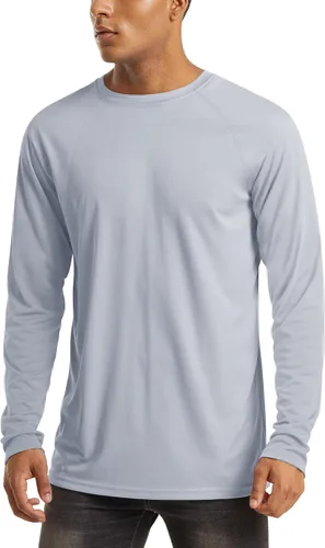 Miniatura 60 de MAGCOMSEN Camisas de manga larga para hombre, protección solar UPF 50+, camisetas atléticas para senderismo, correr, entrenamiento, protección
