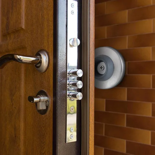 Miniatura 7 de Hotop Tapón de pared para puerta, protector de acero inoxidable con parachoques de goma para montaje en pared, topes para empotrar, silencioso