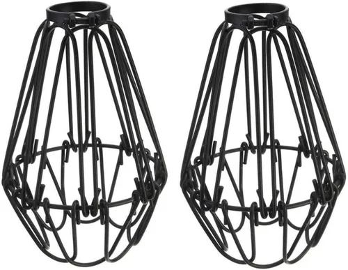 Miniatura 2 de FOMIYES Lámpara colgante Cubierta de alambre Pantalla de lámpara industrial Protector de metal para ventilador de techo Lámpara de hierro Sombra