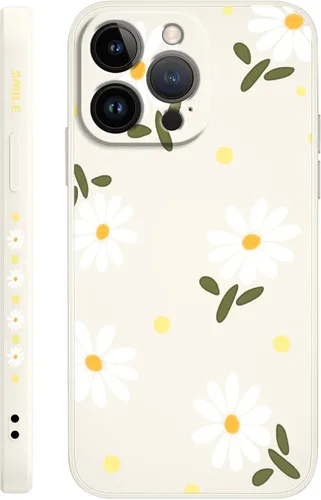 Miniatura 15 de LEECG Funda para iPhone 12 Mini, diseño creativo con estampado floral, funda antiarañazos de microfibra suave, funda de silicona líquida para Negro