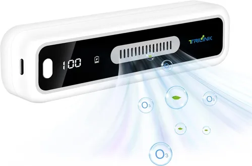 Desodorizador de refrigerador mini USB con pantalla LED, desodorante recargable para refrigerador, eliminador de olores de refrigerador reutilizable