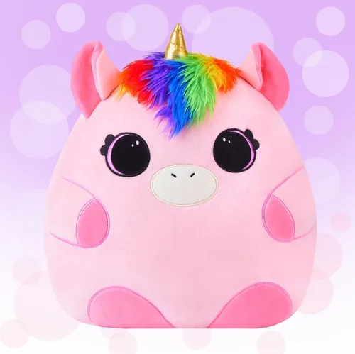 Miniatura 6 de Almohada grande de peluche de unicornio, tamaño grande, lindo y suave de 13 pulgadas de grasa Kawaii para abrazar, regalo para niños (unicornio)
