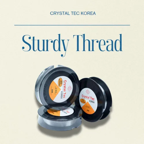 Miniatura 3 de Cordón de poliuretano termoplástico (TPU) de cristal genuino de Corea, fuerte, elástico, para hacer joyas (328.1 ft, 0.047 in)