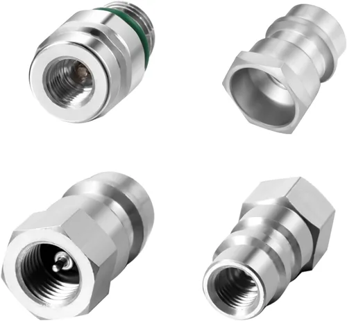 Miniatura 6 de Mudder 4 piezas VA-LH11 A/C Pro R-12 a R-134a kit de piezas de modificación, adaptador de conversión de adaptación compatible con rosca SAE de 1/4
