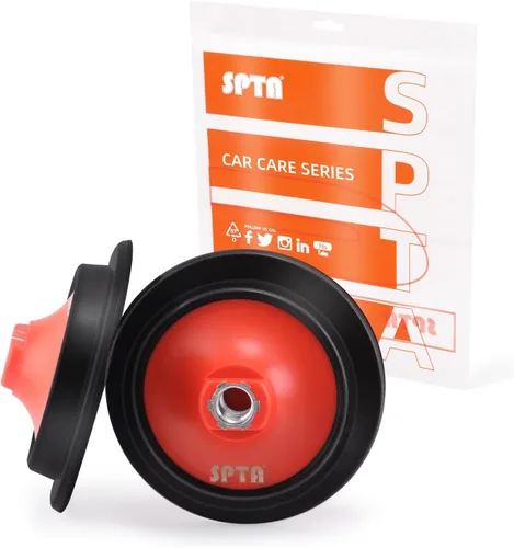 SPTA 2 placas de respaldo flexible rotativas RO, almohadilla de respaldo suave de poliuretano de cara de aro y bucle utilizada en pulidora rotativa