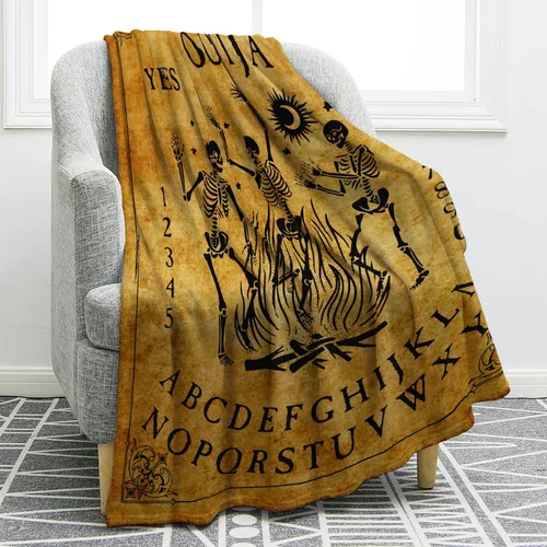 Miniatura 11 de Jekeno Manta con Tablero de Ouija, Regalos para Mujeres, Hombres, Niños, Niñas, Niños, Día de la Madre para Mamá, Papá, Decoración Gótica de Bruja