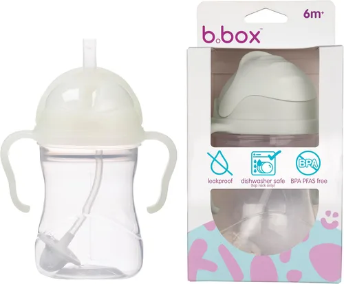 Miniatura 15 de b.box Vaso para sorber con popote pesado. Bebe desde cualquier ángulo, a prueba de fugas, a prueba de derrames, fácil agarre. Sin BPA, apto