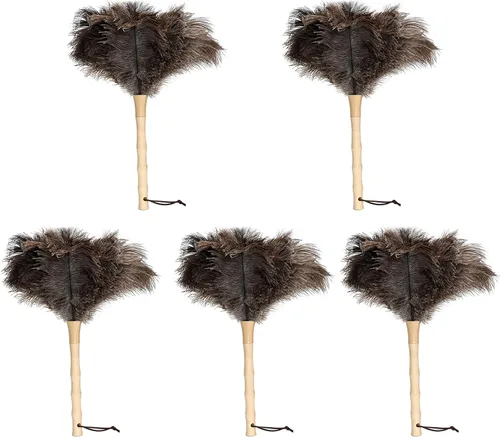 Miniatura 16 de Plumero Retráctil de Pluma de Avestruz para Limpieza, Plumero de Plumas Esponjoso y Natural con Mango Retráctil, Suministros de Limpieza de Mano