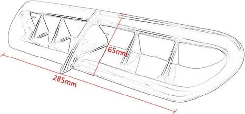 Miniatura 6 de Cubierta de ventilación de carenado delantero de motocicleta para Harley Touring Electra Glide Limited Ultra Classic Street Glide 2014-2021 (negro)
