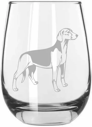 Miniatura 492 de Sakhalin Husky Dog - Copa de vino grabada personalizada de 15.25 onzas sin tallo