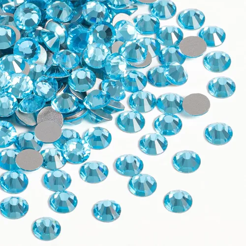 Miniatura 8 de Beadsland 2880 piezas de diamantes de imitación de cristal con reverso plano, gemas redondas para decoración de uñas y manualidades, cristal, SS16
