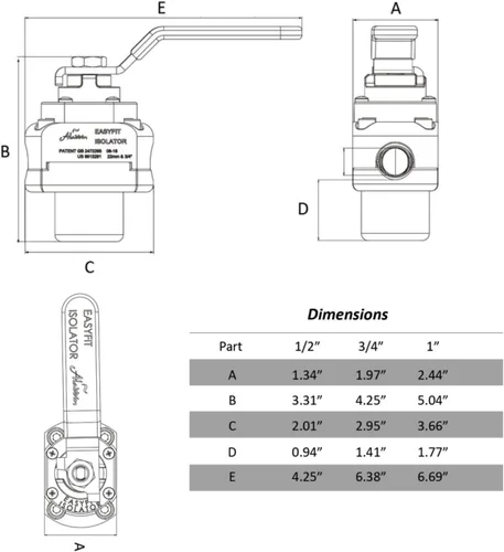 Miniatura 3 de Válvula Easyfit Isolator de 1/2", kit completo