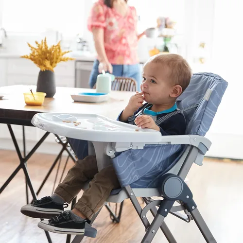 Miniatura 9 de Cosco Silla alta ajustable de pliegue simple, se pliega y se sostiene por sí sola, por lo que es fácil de almacenar o llevar sobre la marcha, ondas