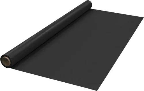 Party Essentials mesa de plástico para banquetes, rollo disponible en 21 colores, 40 pulgadas por 150 pies, negro, Negro
