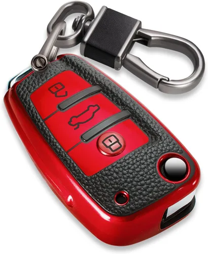 Miniatura 14 de para llavero de Cadillac con funda de TPU con superficie granulada y cuerda trenzada metálica, funda de llavero mejorada para 2020 en adelante CT4