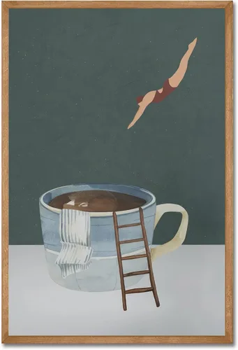 Miniatura 10 de Arte de pared para cocina, decoración de pared de café dibujado a mano, pinturas en lienzo de café moderno, póster retro de cafetería, tienda